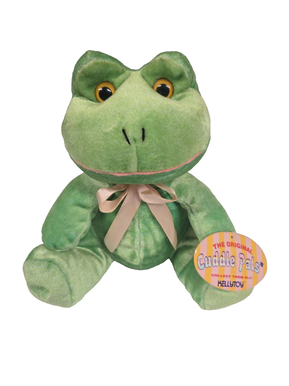 Kellytoy Vintage 2000 Original Cuddle Pals Bean Pals Frog Stuffed Plush 10 Inch